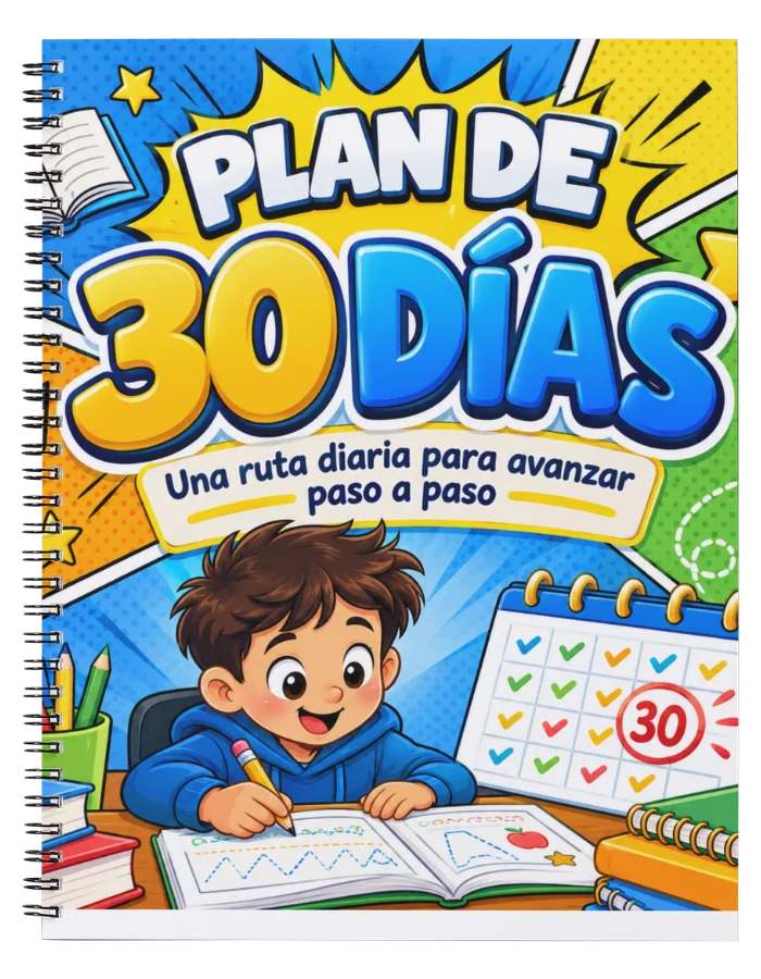 Calendario ilustrado del plan de aprendizaje de 30 días